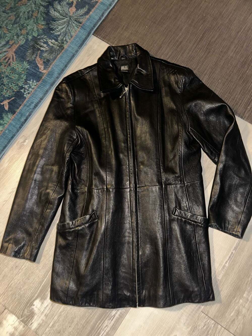 Morgan Taylor Studio Leather Jacket Size 14 Black